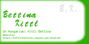 bettina kittl business card